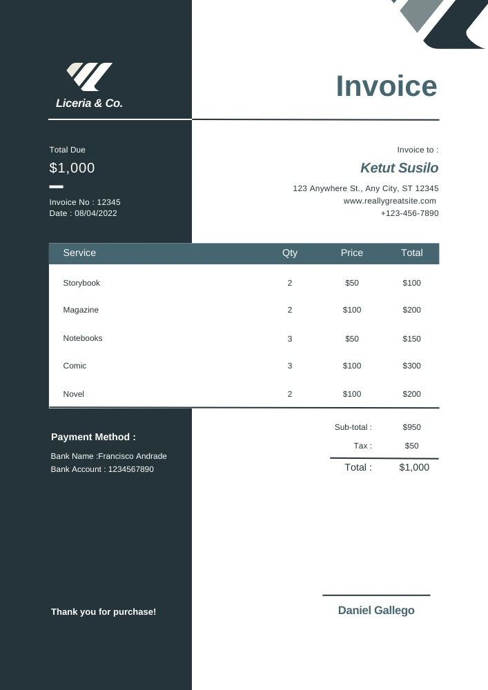 Blue Minimal template preview